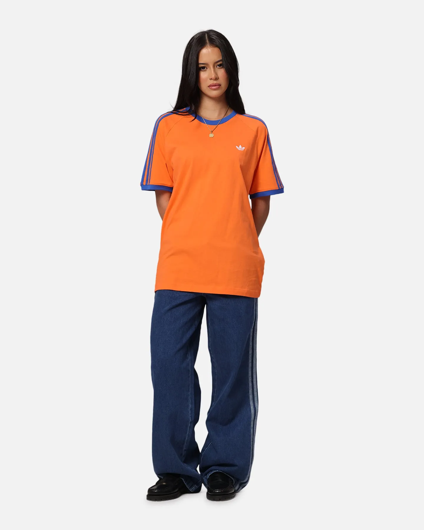 Adidas Women's Denim 3-Stripes Track Pants Indigo Denim