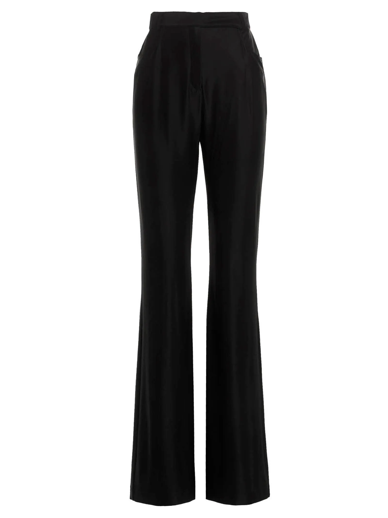 Alexandre Vauthier Flared High-Waisted Satin Pants