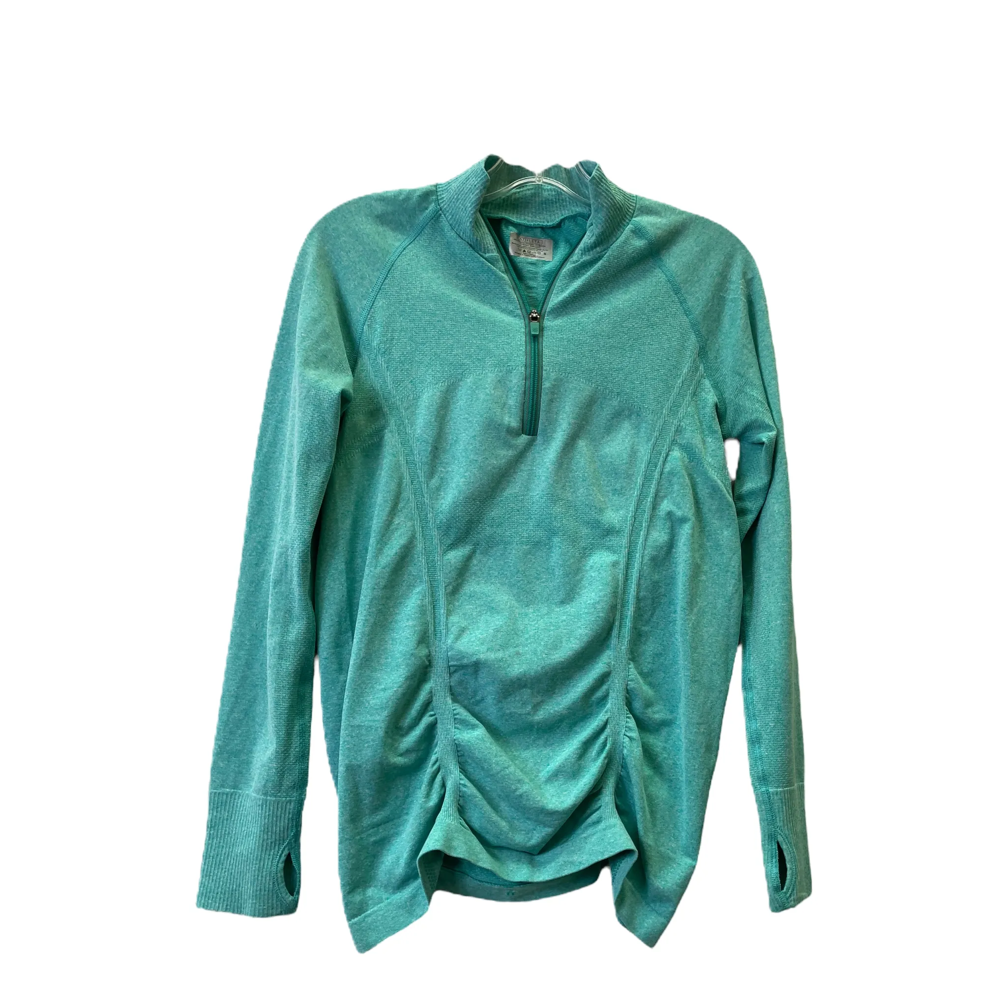 Aqua Athletic Top Long Sleeve Collar By Athleta, Size: M