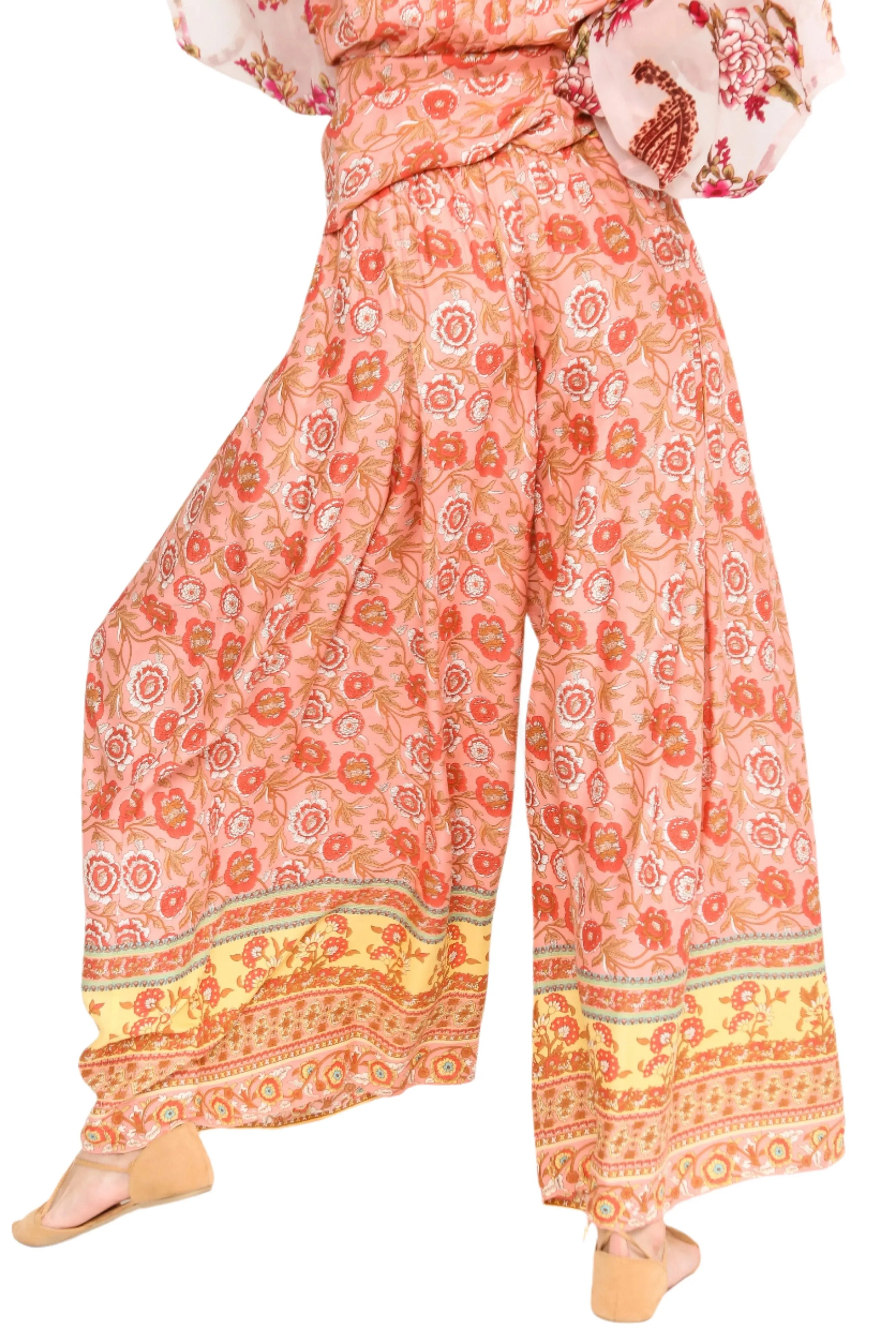 Aratta Silent Journey Roses Palazzo Pants