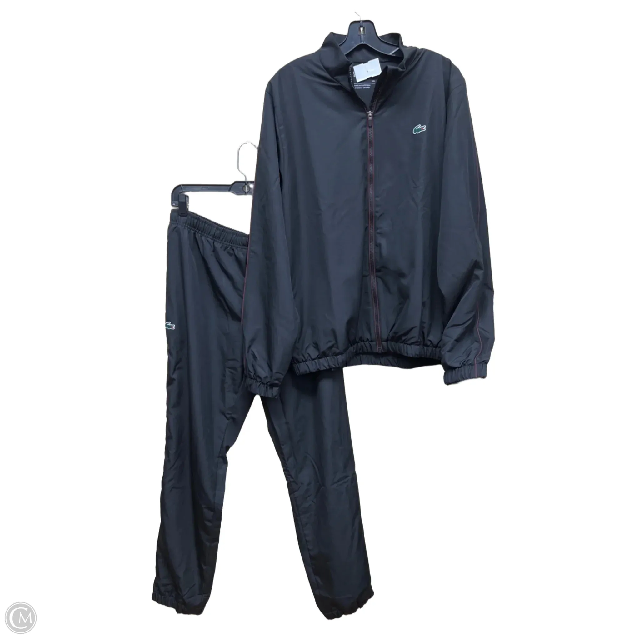 Athletic Pants 2pc By Lacoste In Black, Size: L