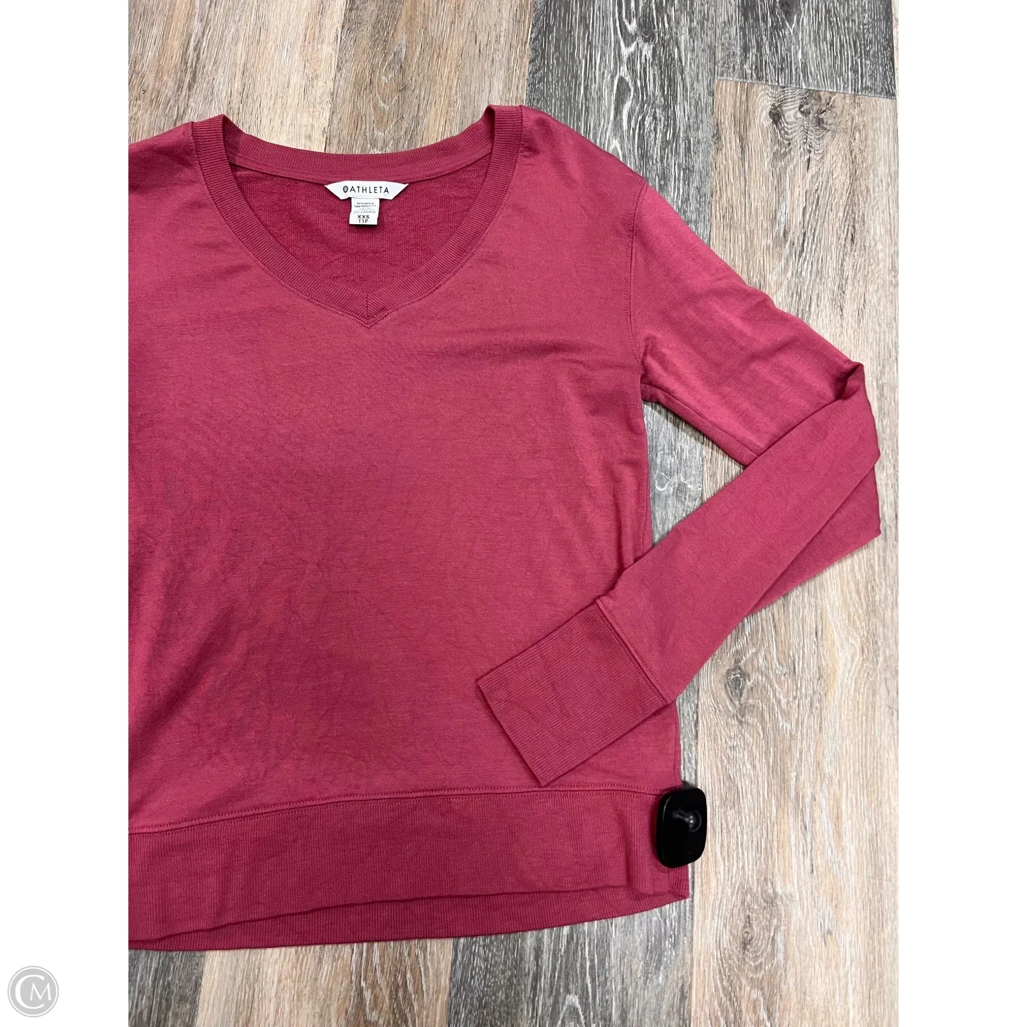 Athletic Top Long Sleeve Collar By Athleta In Pink, Size: Xxs