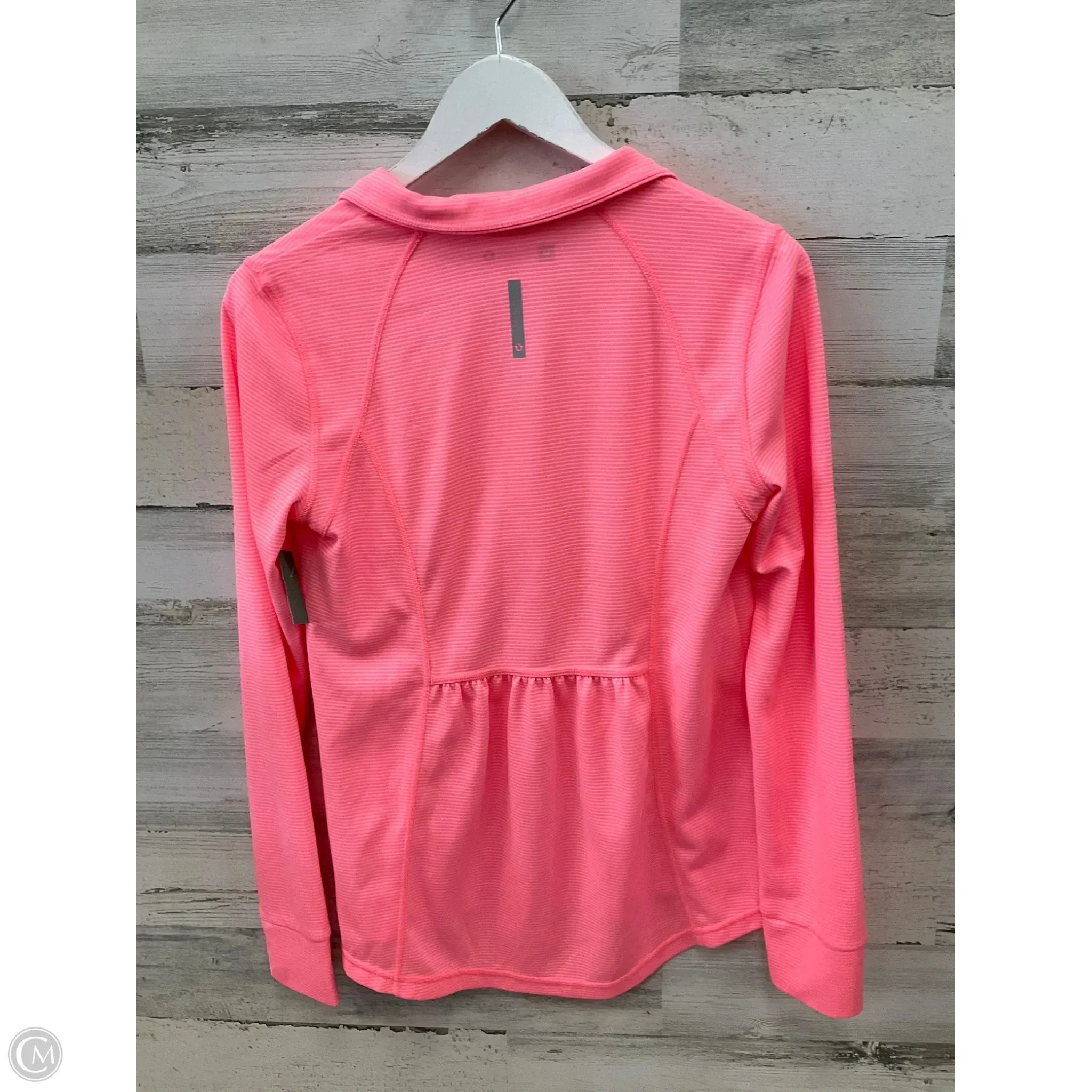 Athletic Top Long Sleeve Collar By Xersion In Orange, Size: M