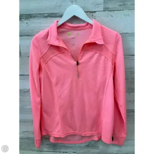 Athletic Top Long Sleeve Collar By Xersion In Orange, Size: M