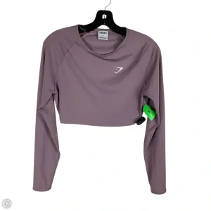 Athletic Top Long Sleeve Crewneck By Gym Shark In Purple, Size: S