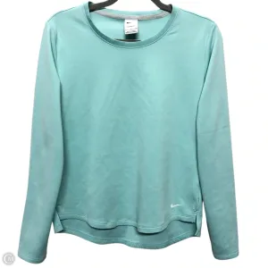 Athletic Top Long Sleeve Crewneck By Nike In Green, Size: S