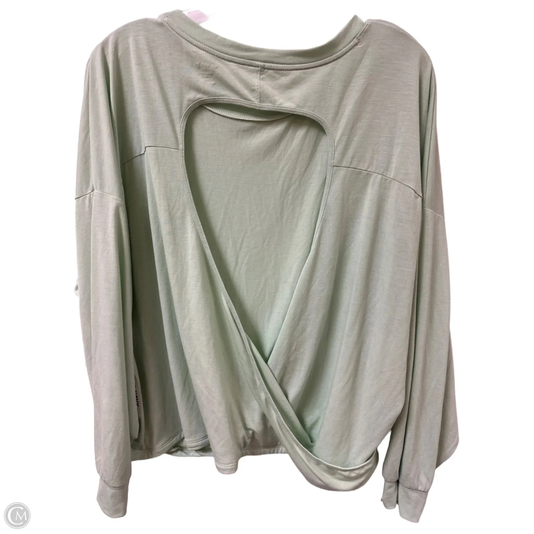 Athletic Top Long Sleeve Crewneck By Old Navy In Green, Size: 2x