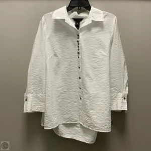 Blouse Long Sleeve By Ali Miles In White, Size: M