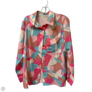 Blouse Long Sleeve By Clothes Mentor In Blue & Pink, Size: L