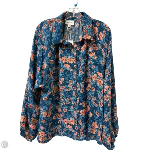 Blouse Long Sleeve By Clothes Mentor In Floral Print, Size: L