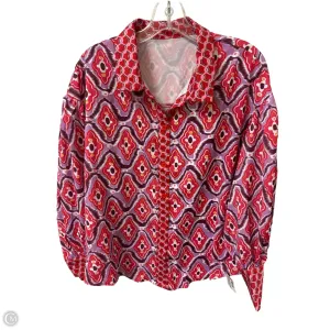 Blouse Long Sleeve By Clothes Mentor In Purple & Red, Size: L