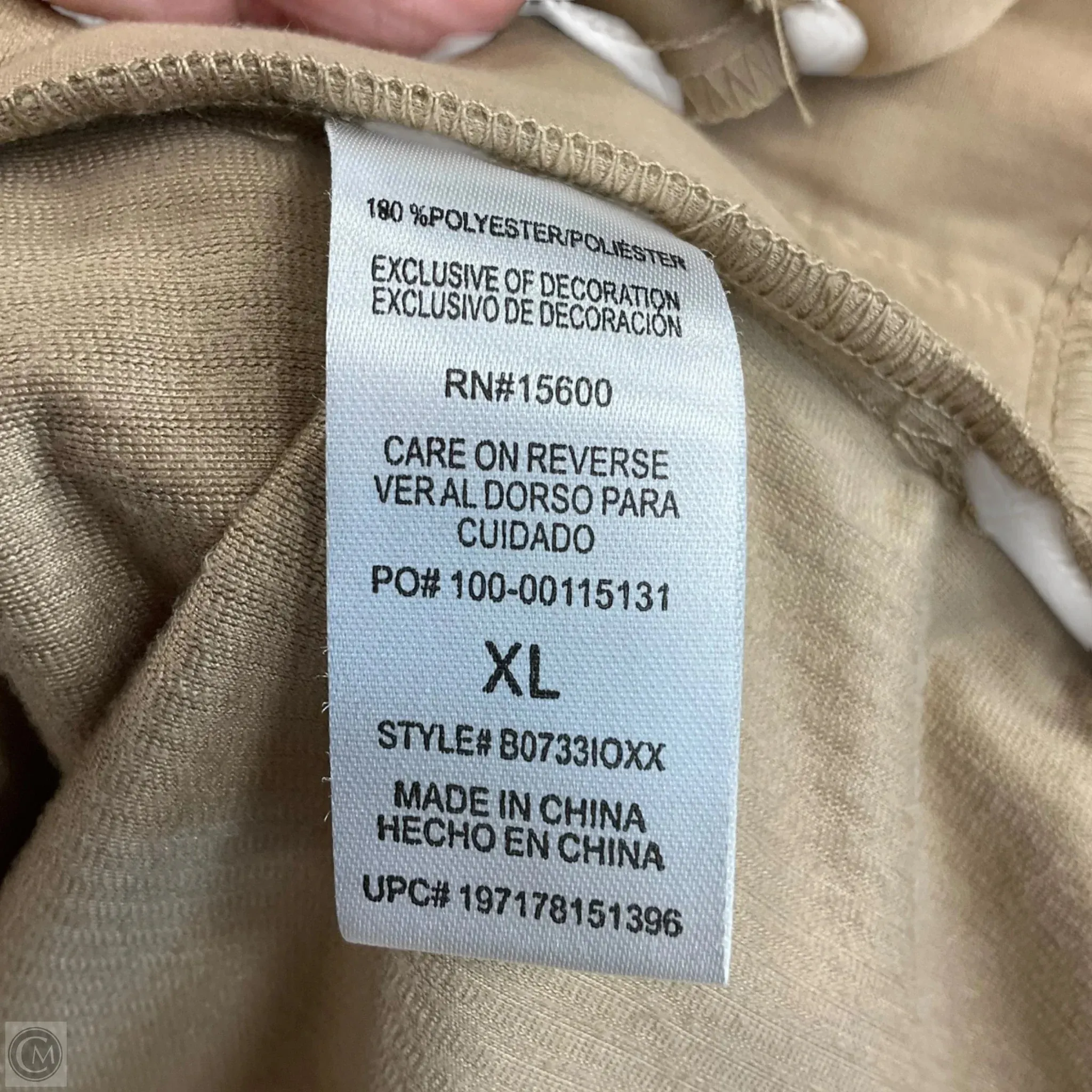 Blouse Long Sleeve By Democracy In Tan, Size: Xl