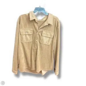 Blouse Long Sleeve By Democracy In Tan, Size: Xl