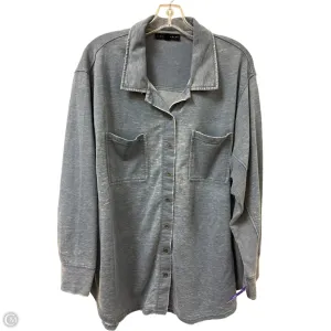 Blouse Long Sleeve By Jane And Delancey In Blue, Size: 2x