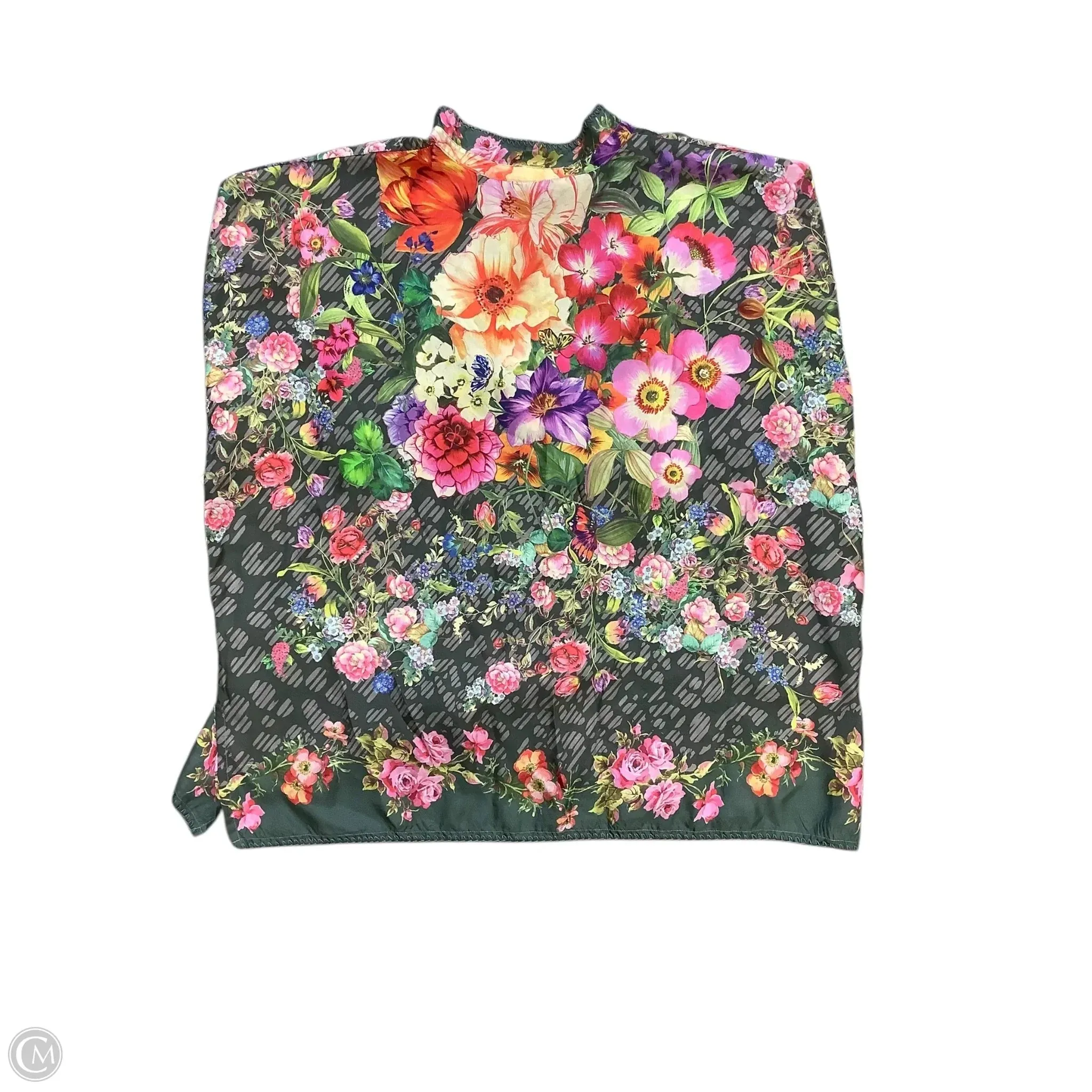 Blouse Long Sleeve By Johnny Was In Floral Print, Size: Xl