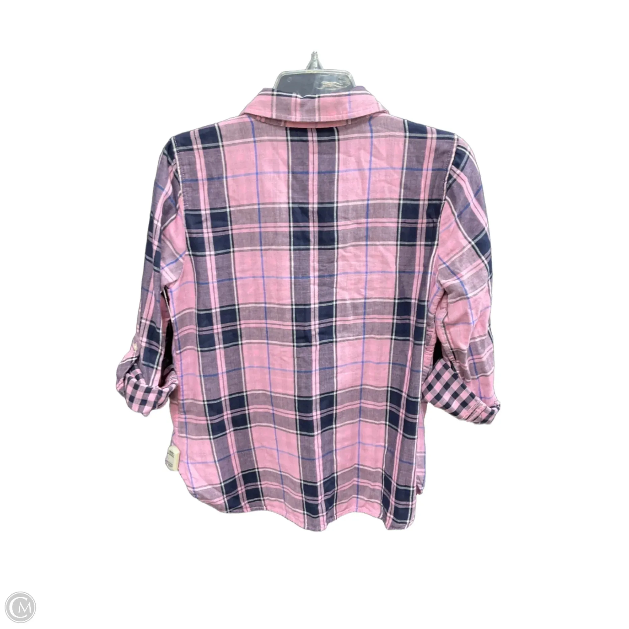 Blouse Long Sleeve By Talbots In Plaid Pattern, Size: Sp