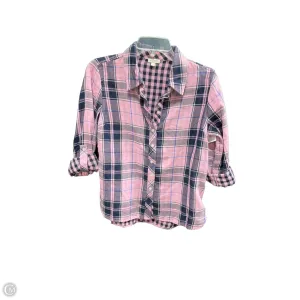 Blouse Long Sleeve By Talbots In Plaid Pattern, Size: Sp