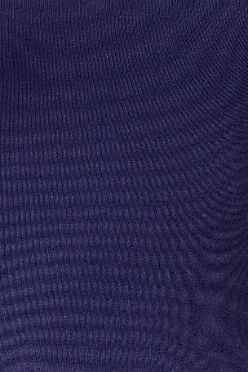 Blue Contrast Tipped Top Long Sleeve Supersoft