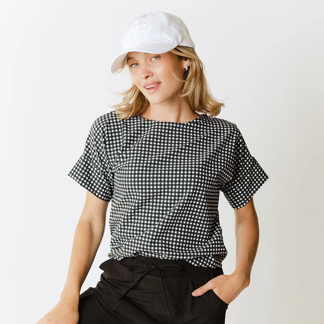 Boss Tee, Black Check