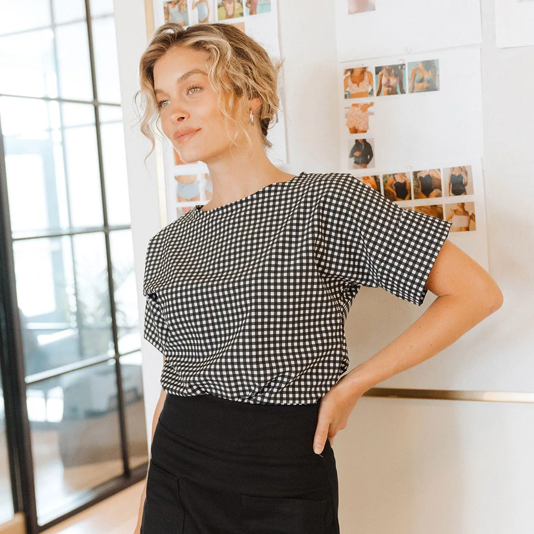 Boss Tee, Black Check