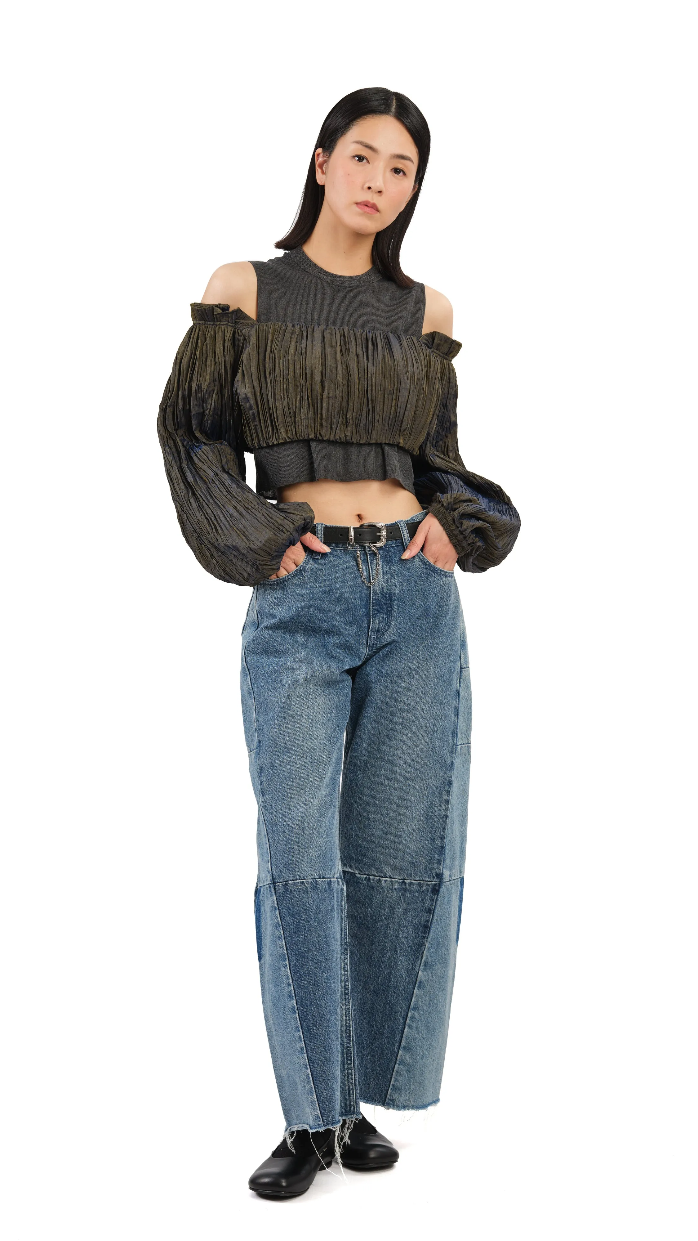 Bubble Sleeves Top