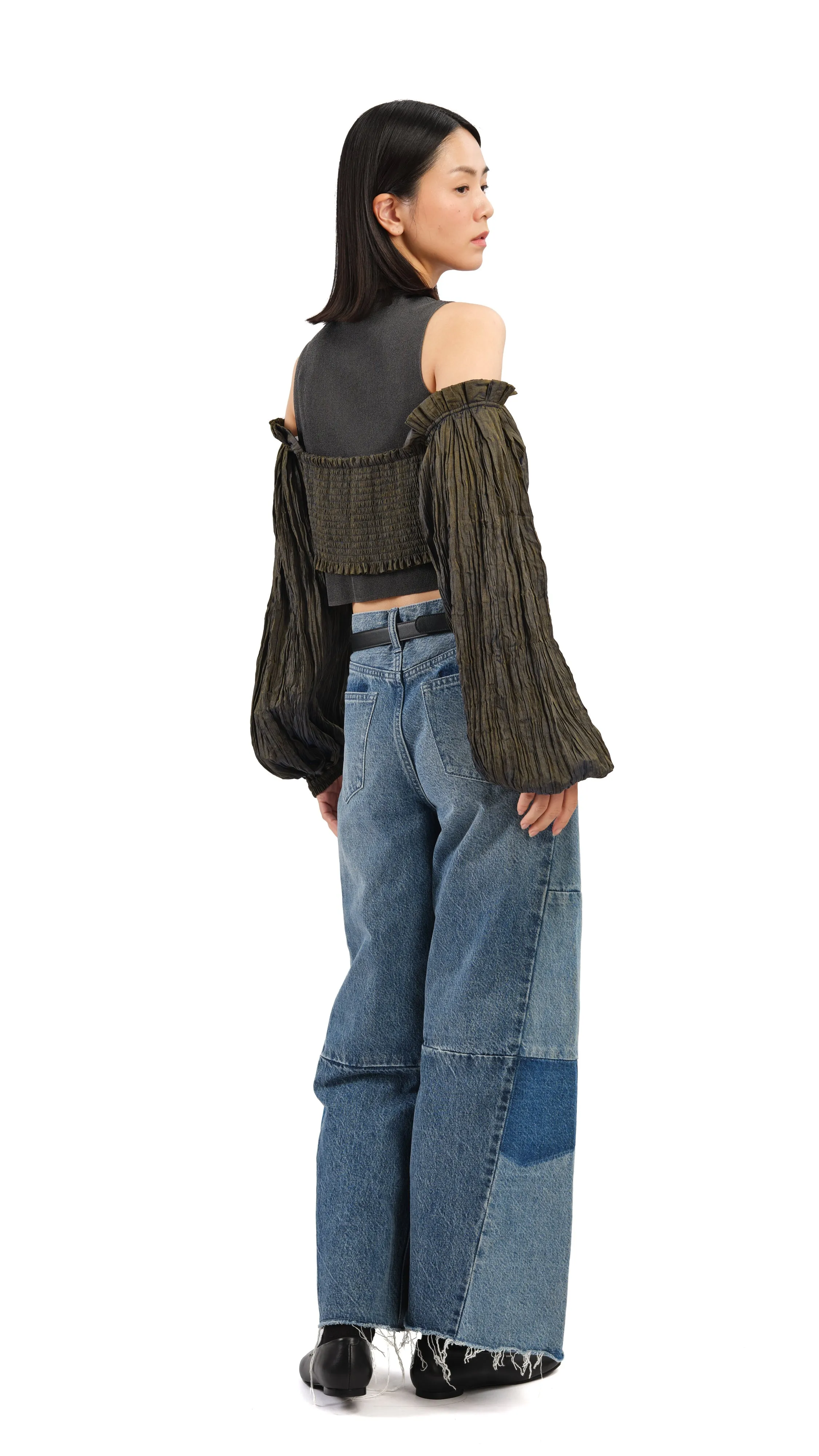 Bubble Sleeves Top