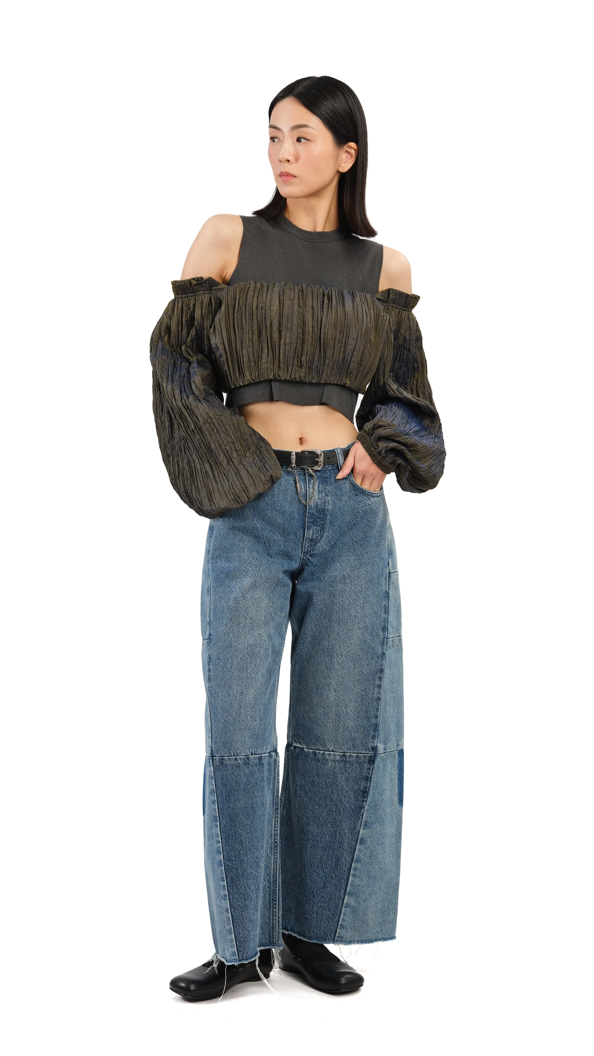 Bubble Sleeves Top