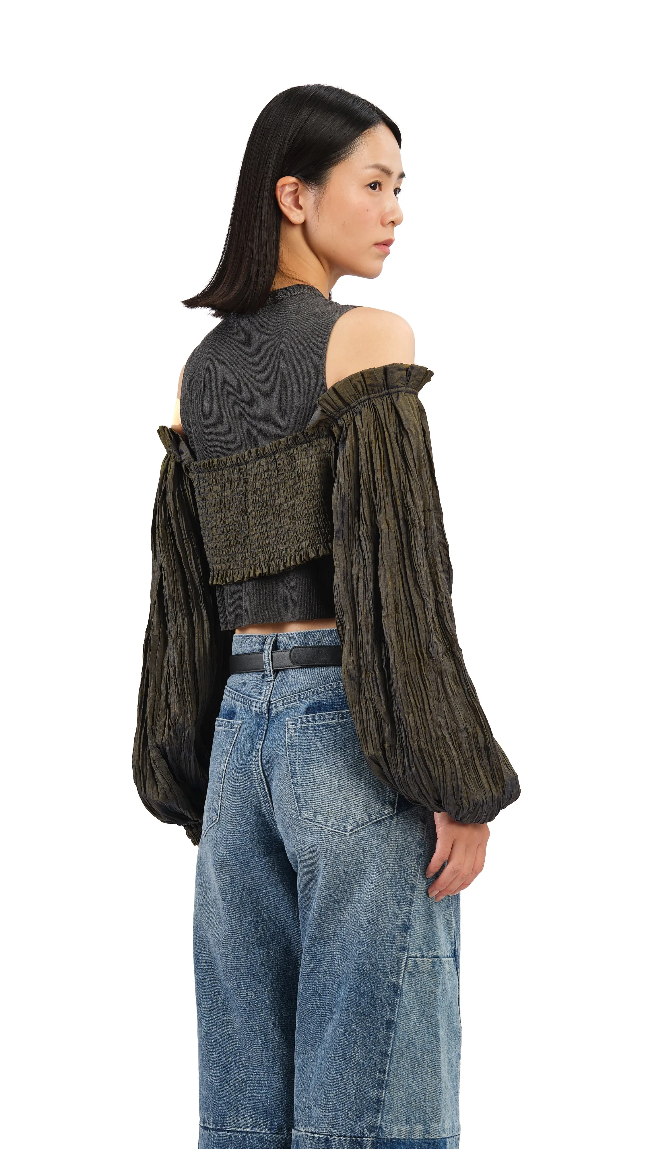 Bubble Sleeves Top