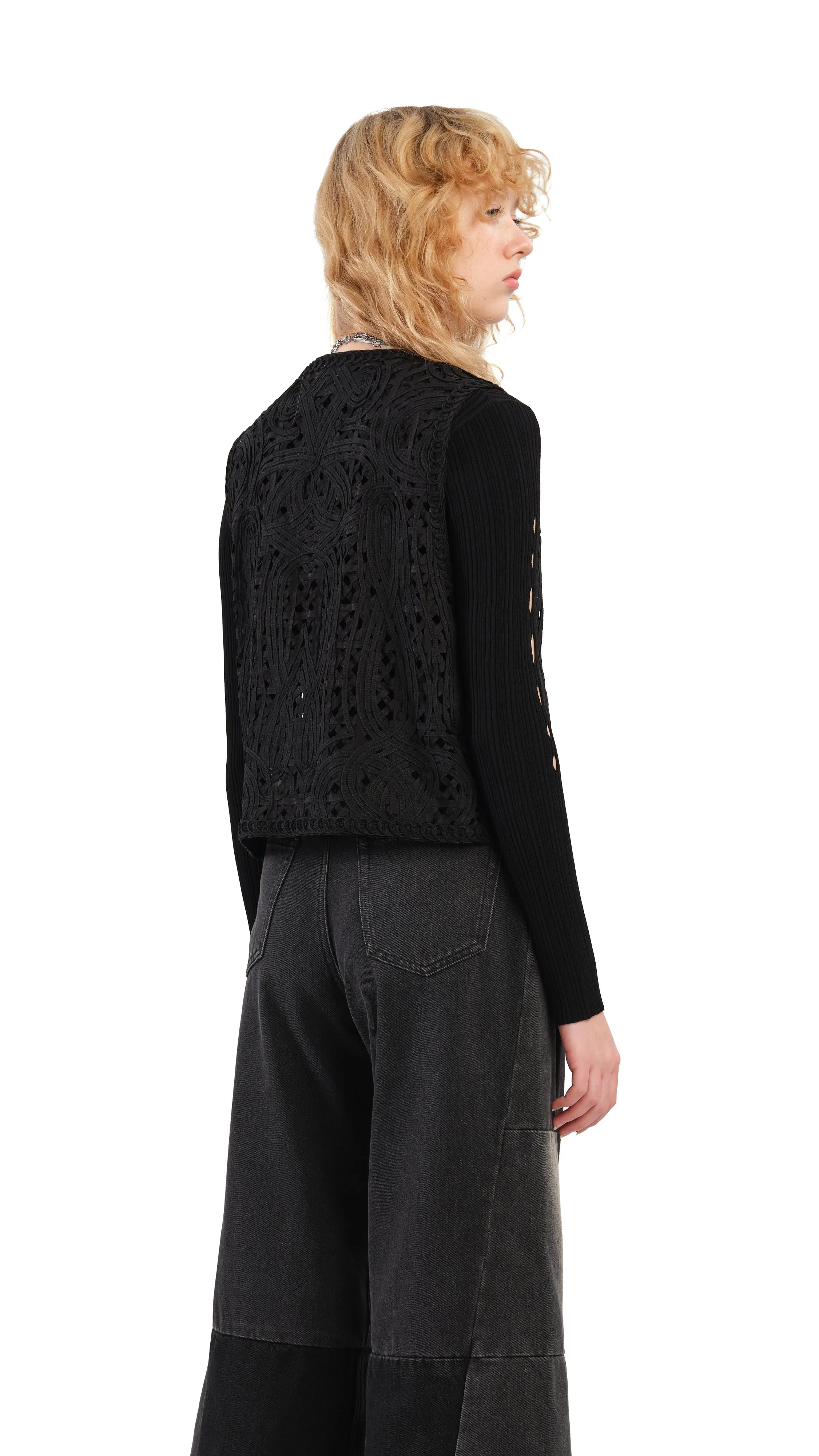 Cord Embroidery Vest