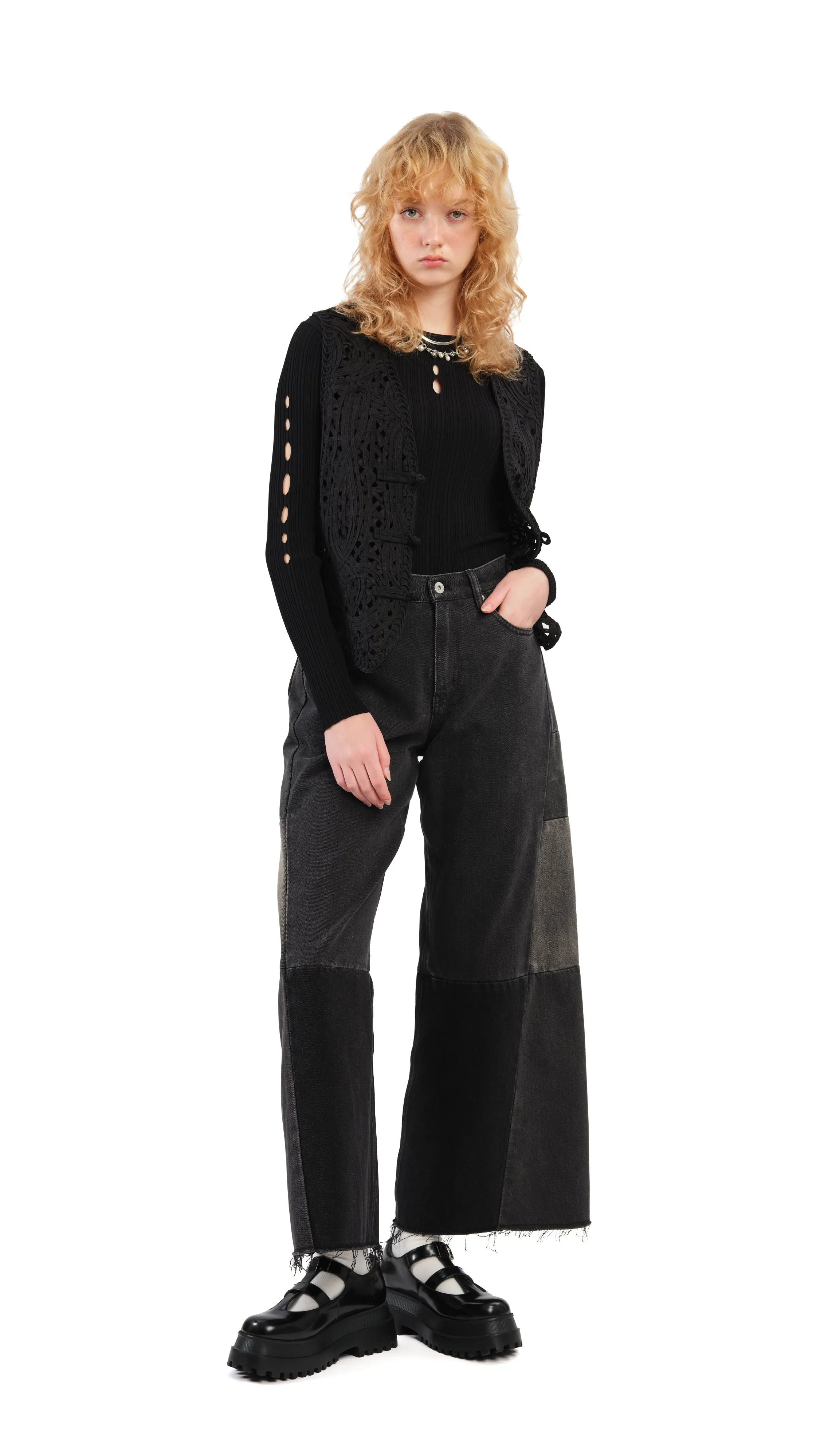 Cord Embroidery Vest