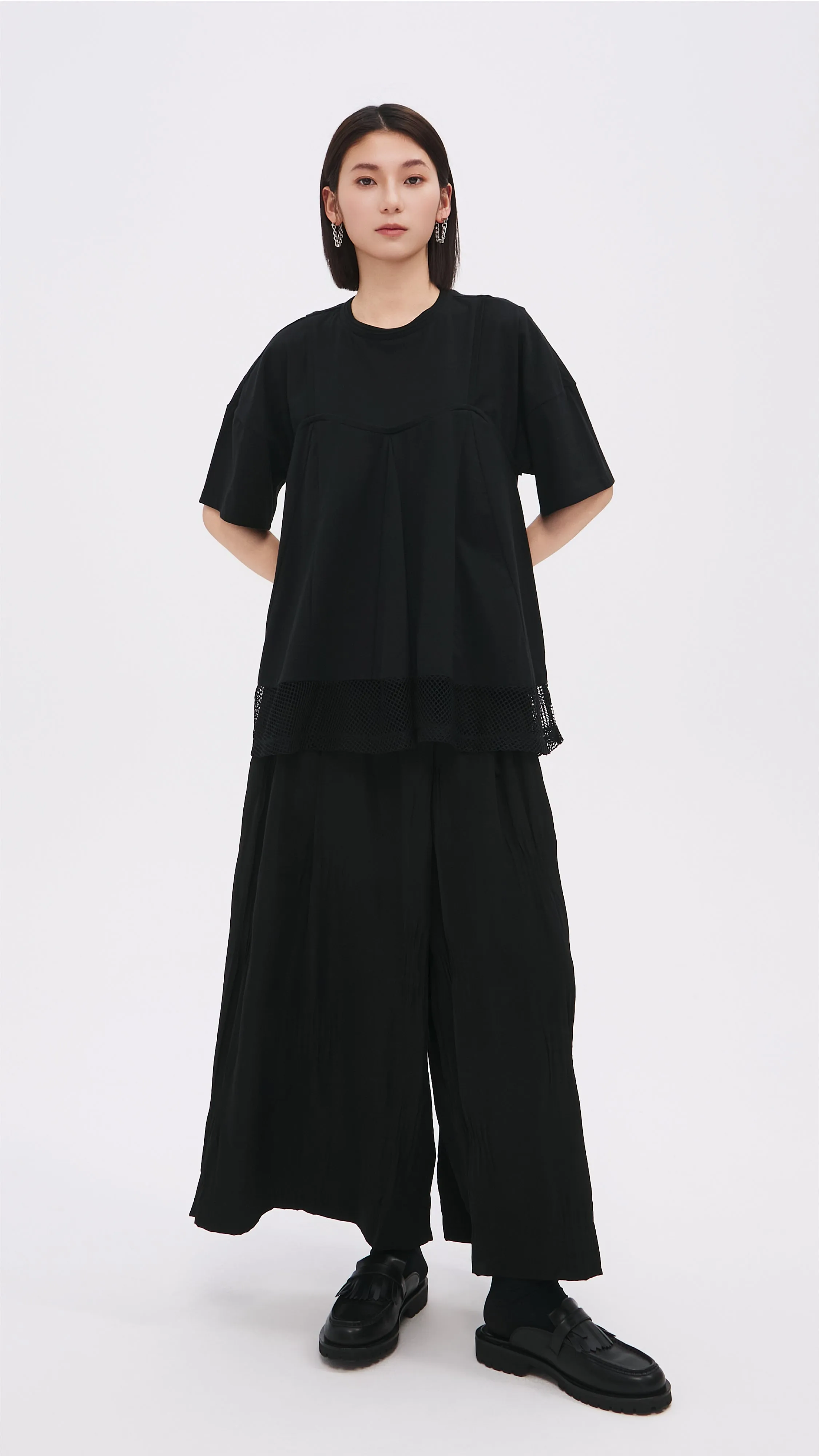Cut-Sewn Patched Top