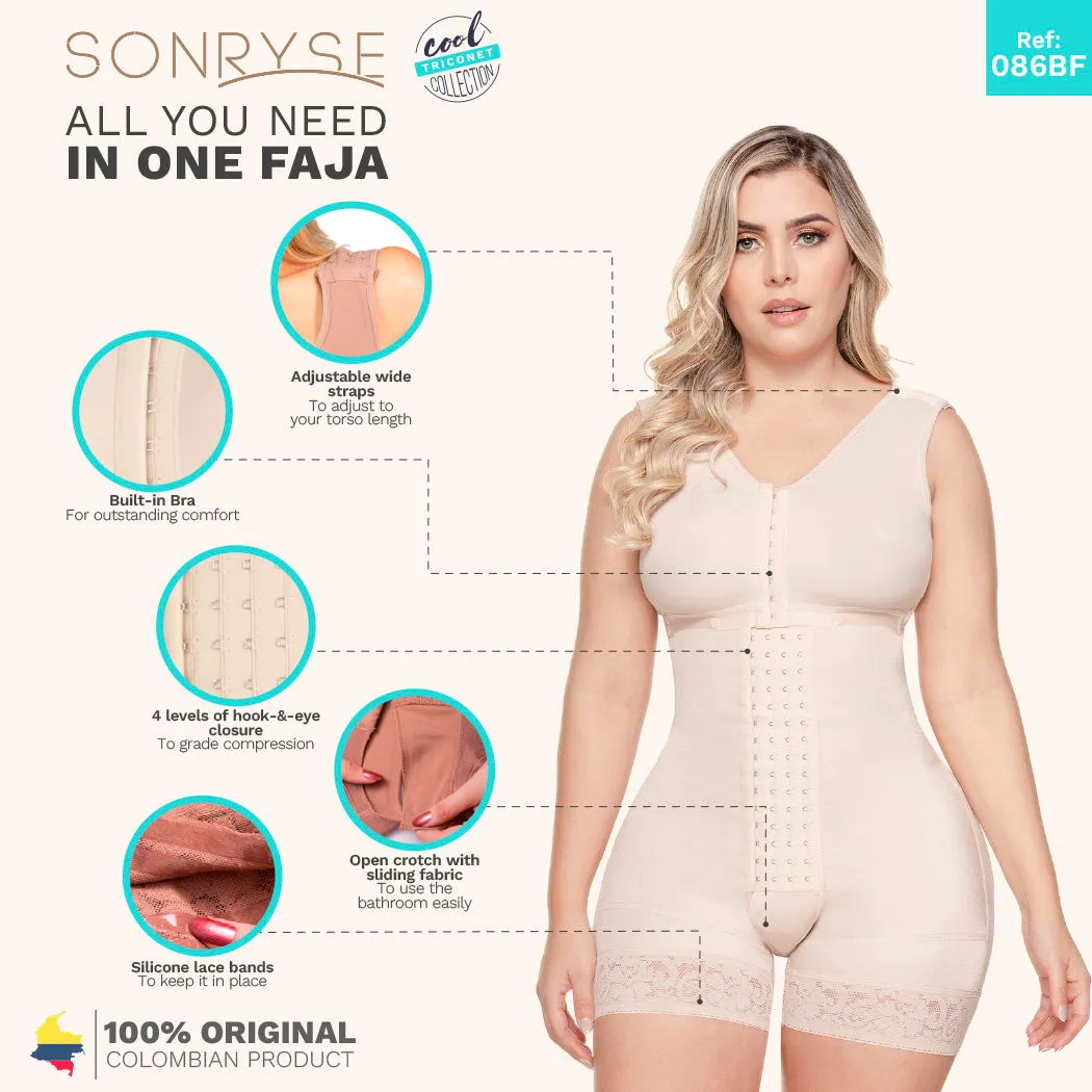 Daily Use Faja with Medium compression & Built-in Bra Sonryse TR86BF
