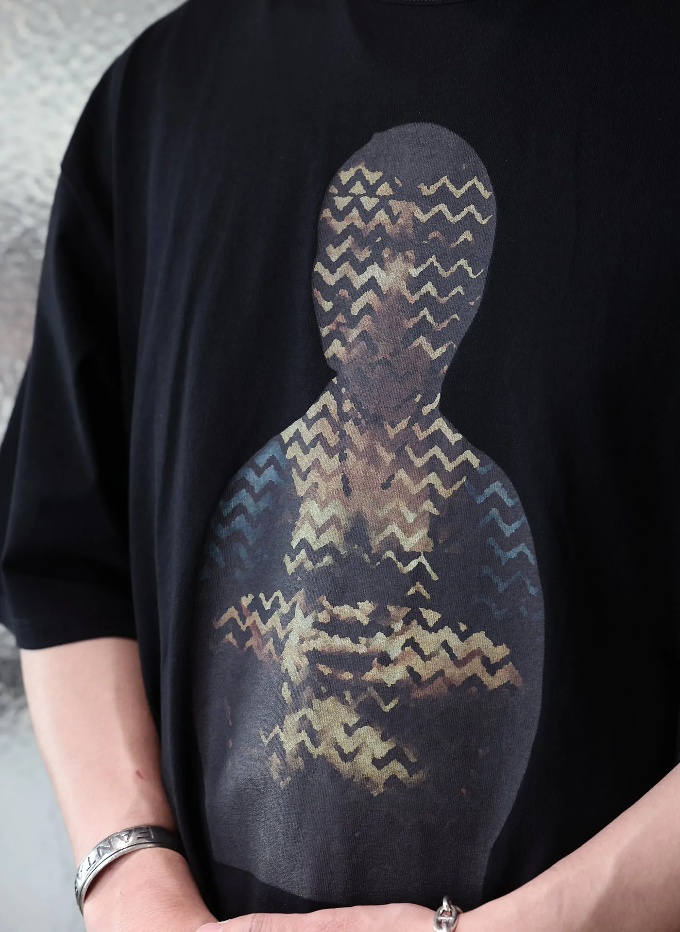 Dama Con Lermellino Cotton Graphic Top