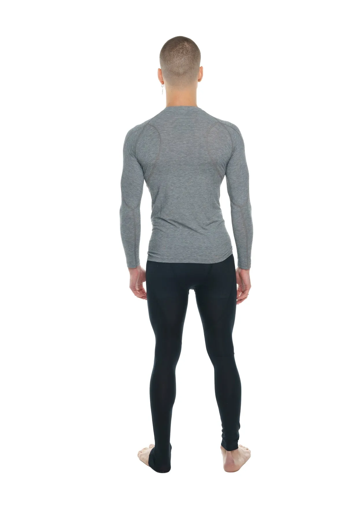 Designer Raglan Crew-Neck Tee - Long Sleeve (Steel Gray)