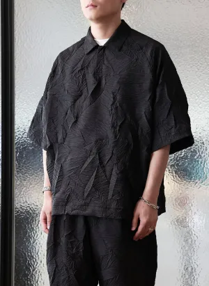 Distort Pleats Polyester Polo