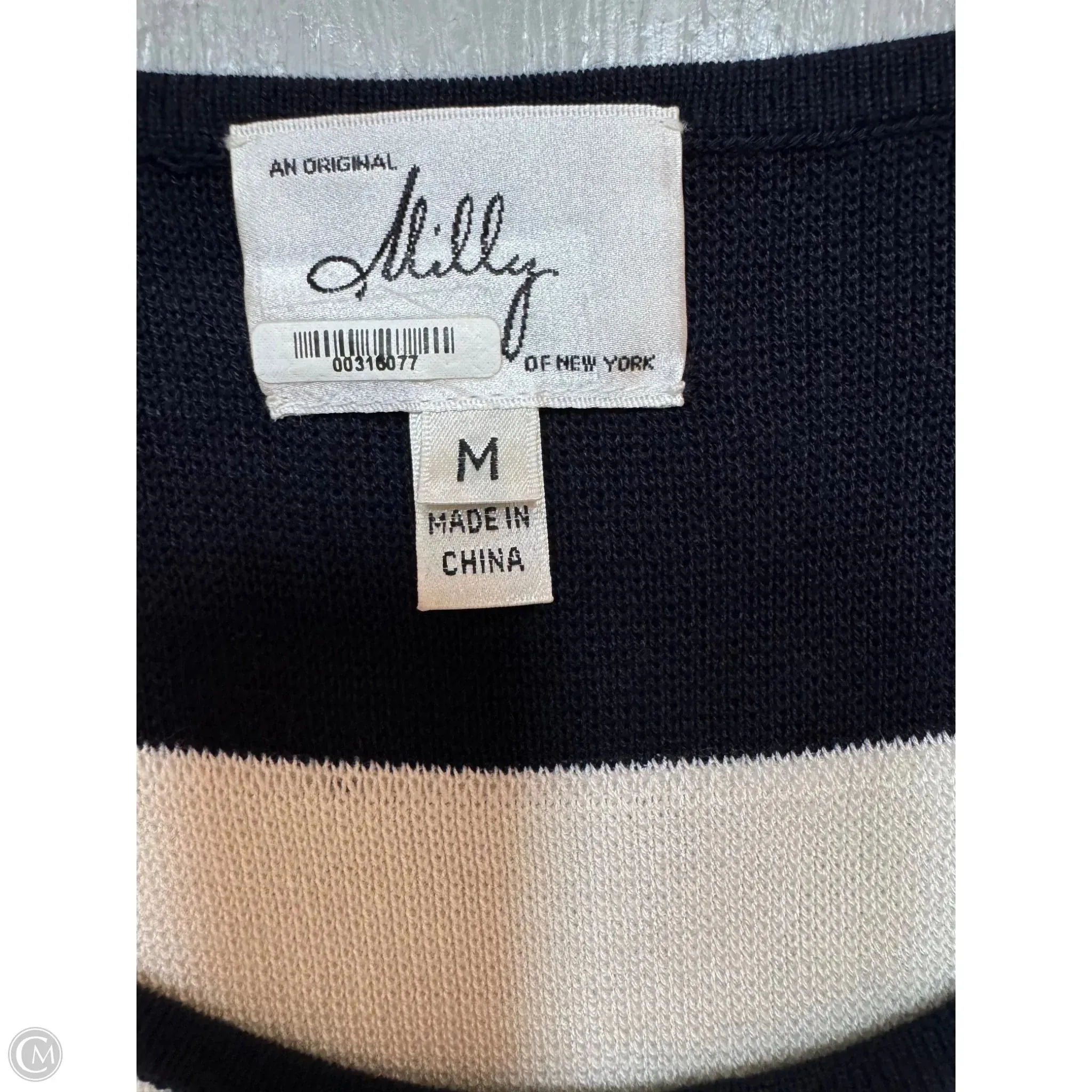 Dress Designer By Milly In Blue & White, Size: M