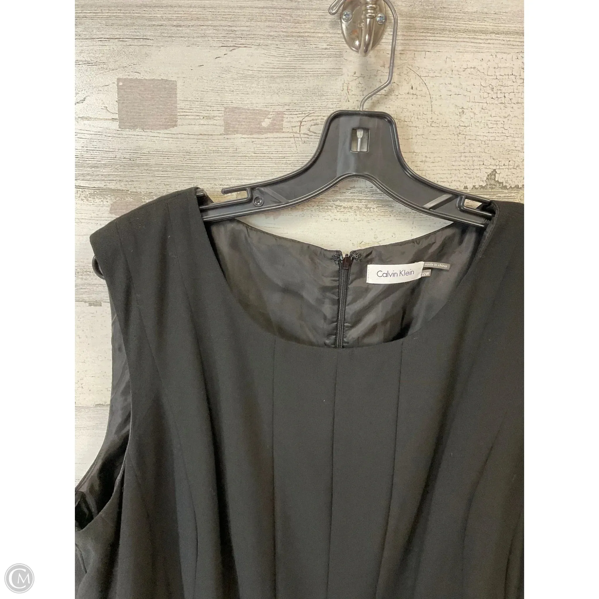 Dress Work By Calvin Klein In Black, Size: 3x