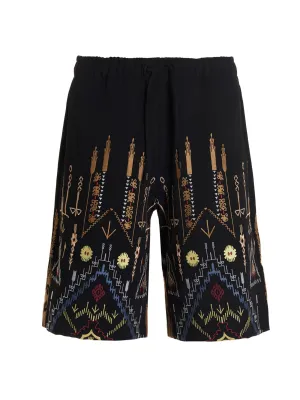 Etro Embroidered Mid Rise Shorts