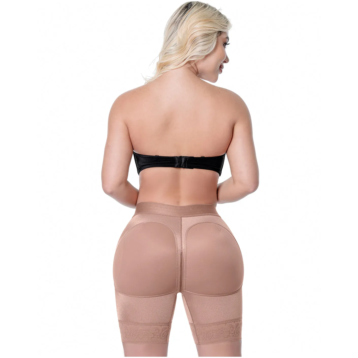 Fajas SONRYSE TR71BF | High Waisted Colombian Shaper Shorts for Women | Mid-Length Daily Use | Triconet