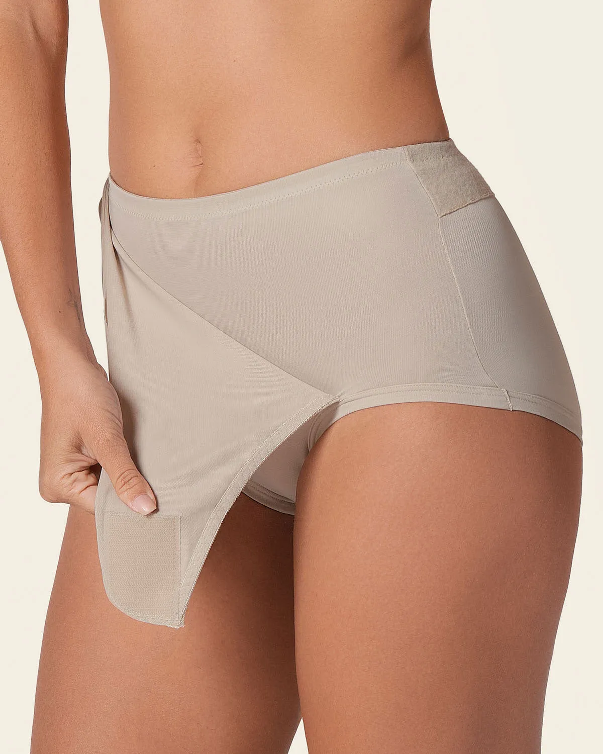 Firm Compression Postpartum Panty with Adjustable Belly Wrap
