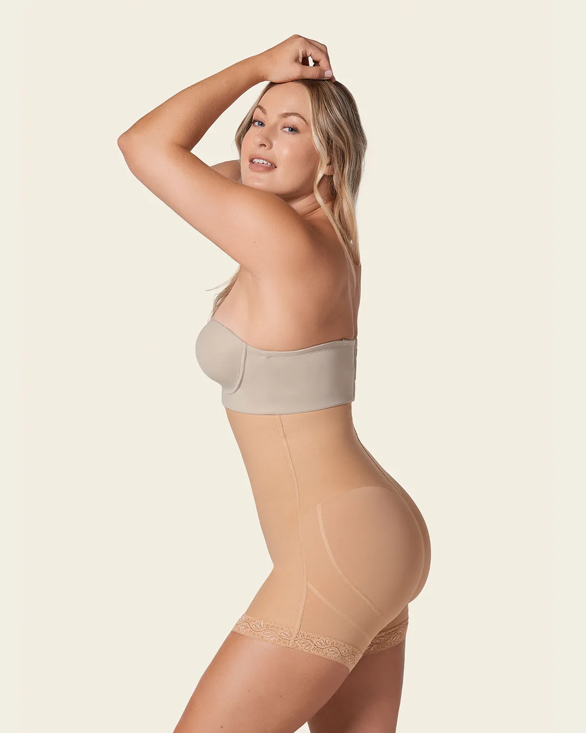Firm Tummy Control Strapless Shaper with Butt Lifter