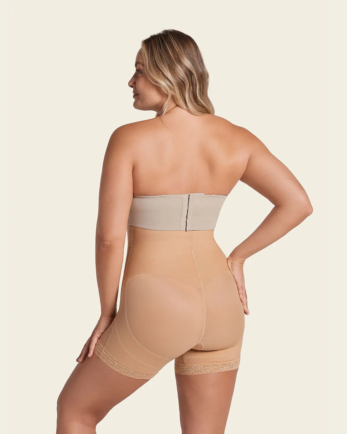 Firm Tummy Control Strapless Shaper with Butt Lifter