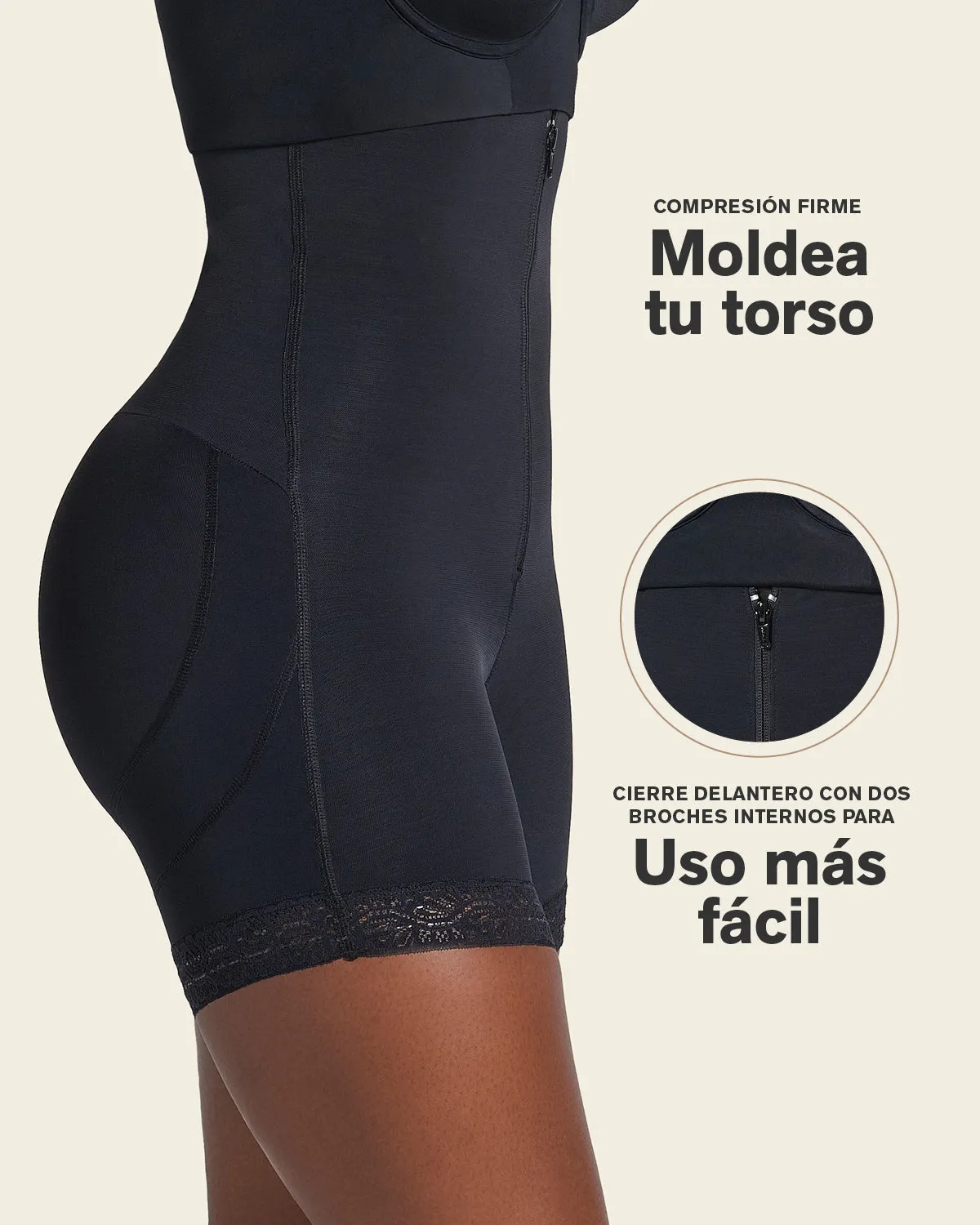 Firm Tummy Control Strapless Shaper with Butt Lifter