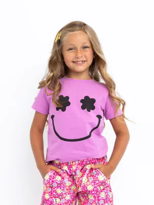 Flower Smiley Short Sleeve Tee