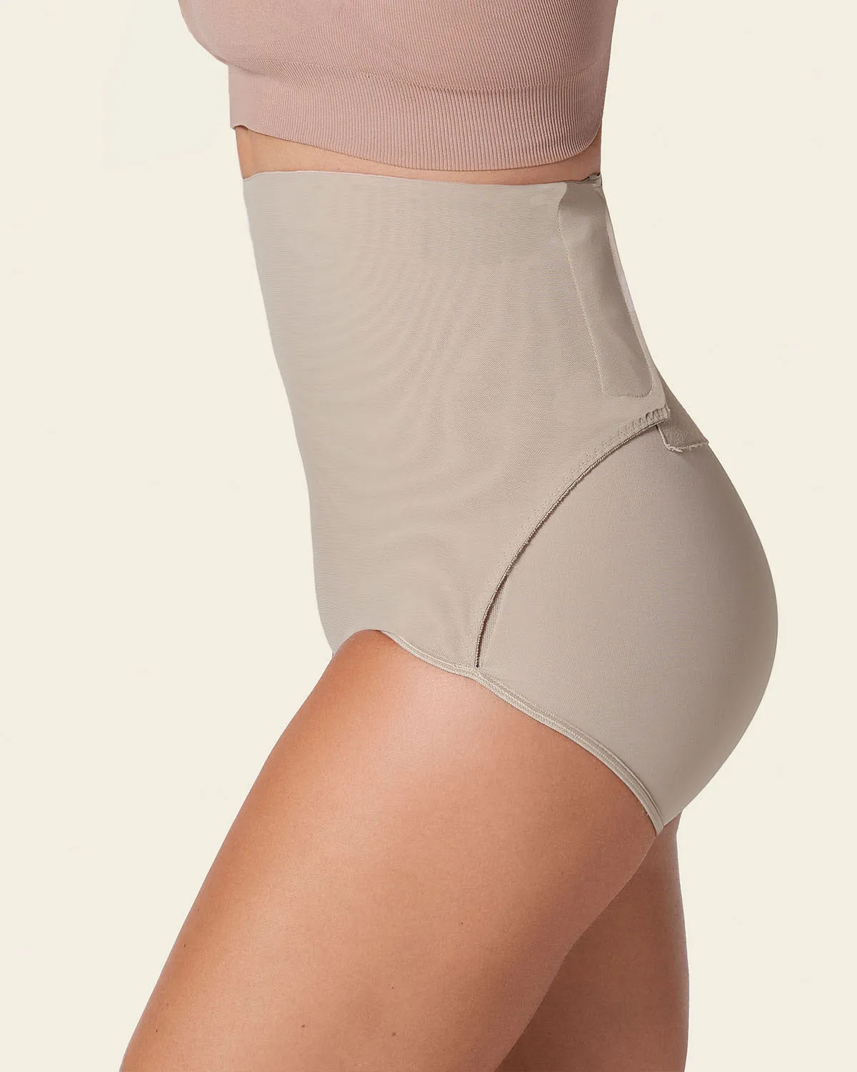 High-Waisted Firm Compression Post Surgical Panty with Adjustable Belly Wrap