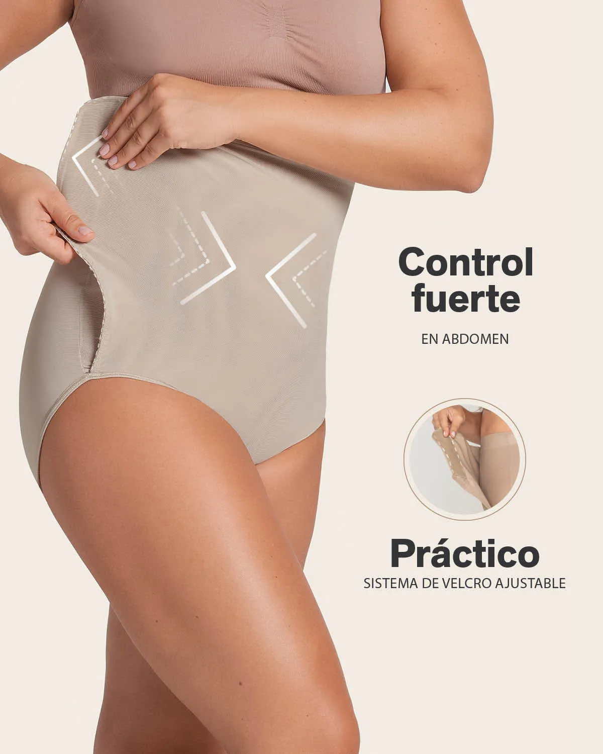 High-Waisted Firm Compression Post Surgical Panty with Adjustable Belly Wrap
