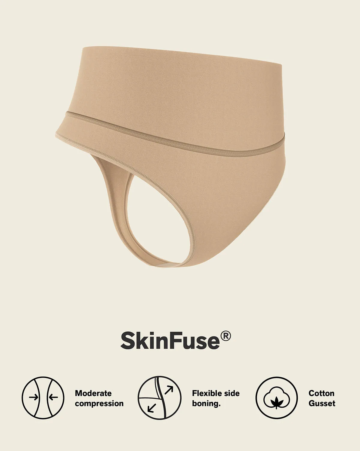 High-Waisted Seamless Moderate Shaper Thong Panty