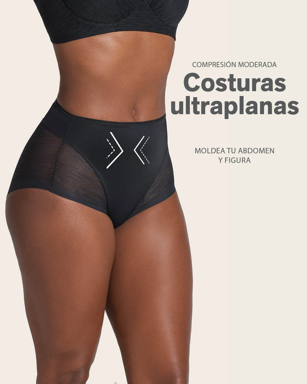 High-Waisted Sheer Lace Shaper Panty