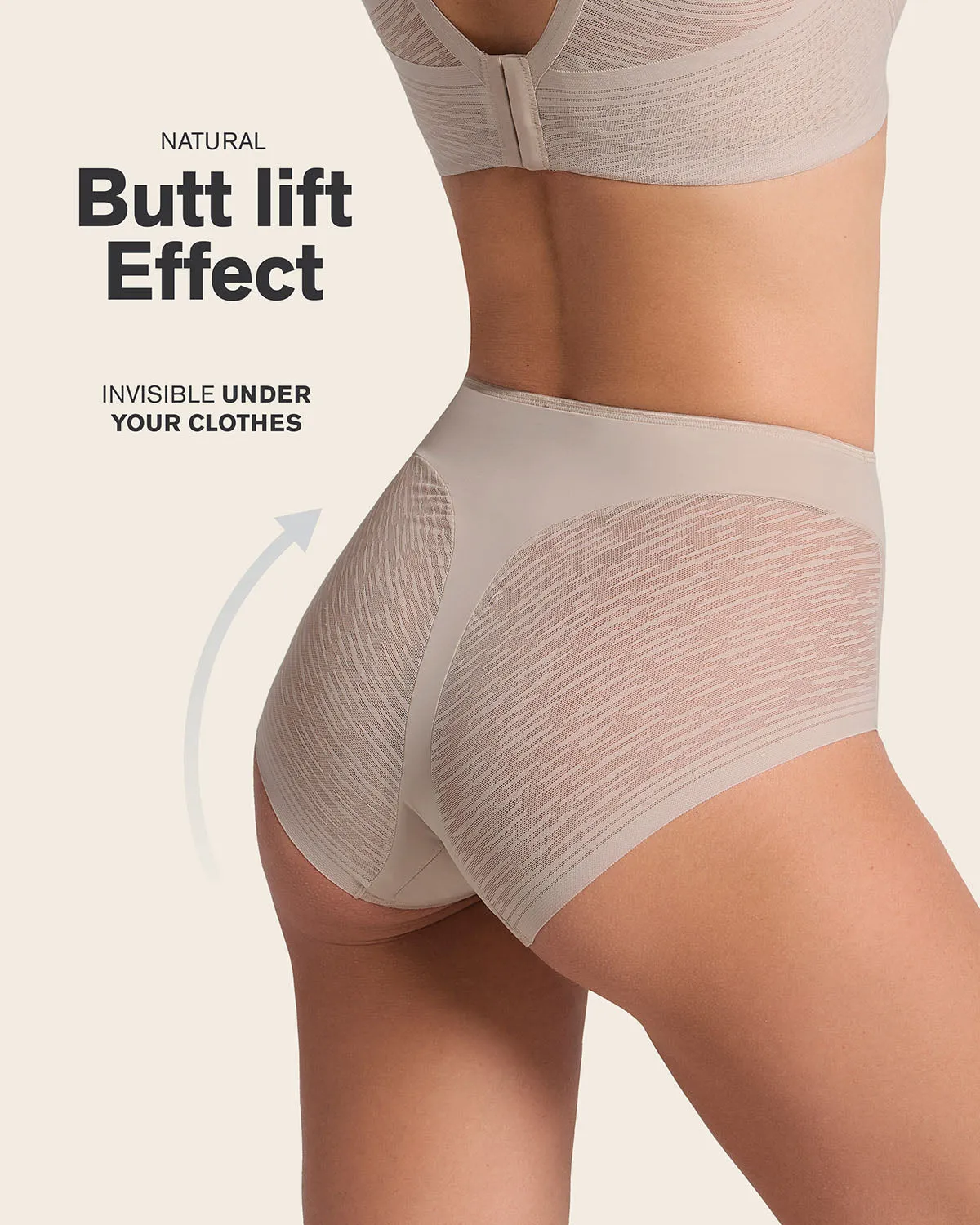 High-Waisted Sheer Lace Shaper Panty