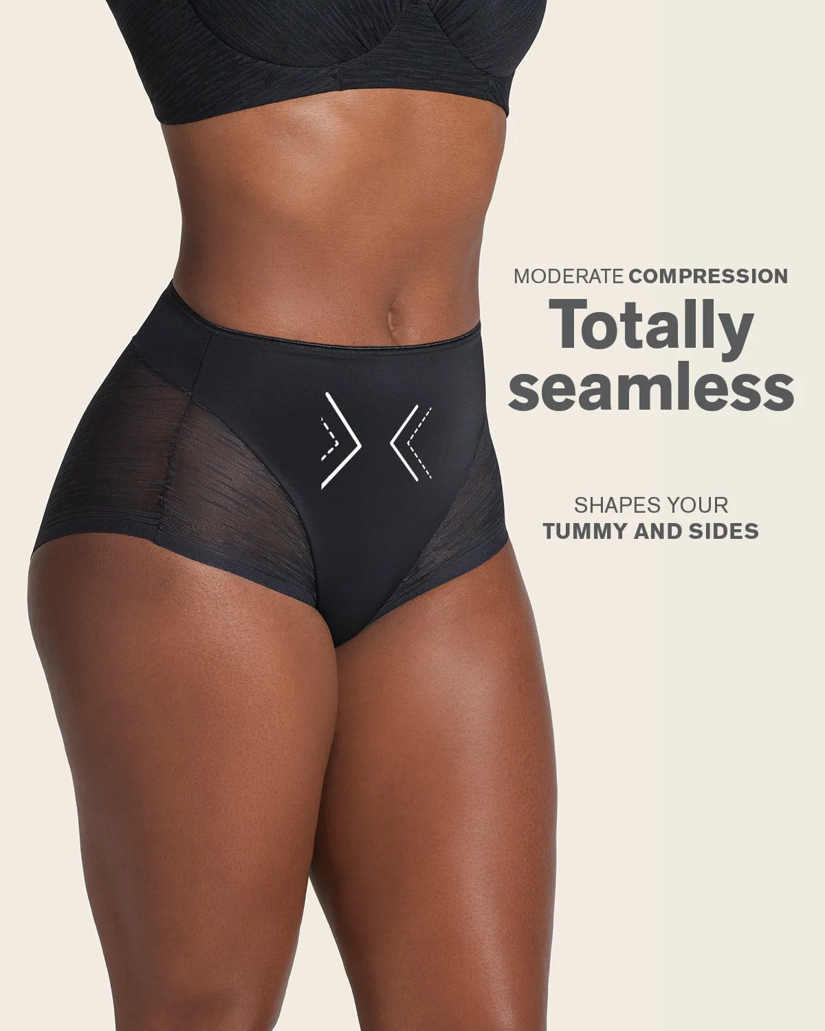 High-Waisted Sheer Lace Shaper Panty